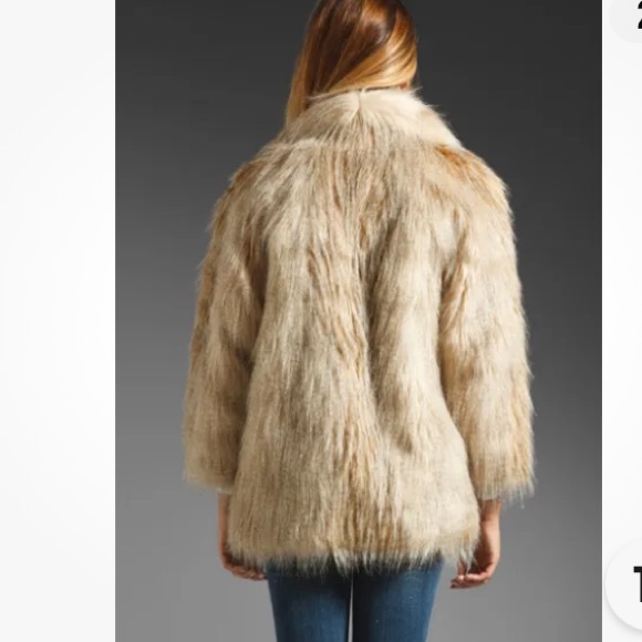 NEW JUICY COUTURE WILD BLONDE FAUX FUR FEATHER JACKET ORG. $548.00 SIZE SMALL - Picture 2 of 9